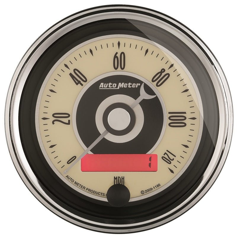 AutoMeter - AutoMeter Gauge Speedometer 3-3/8in. 120MPH Elec. Programmable Cruiser Ad - Demon Performance