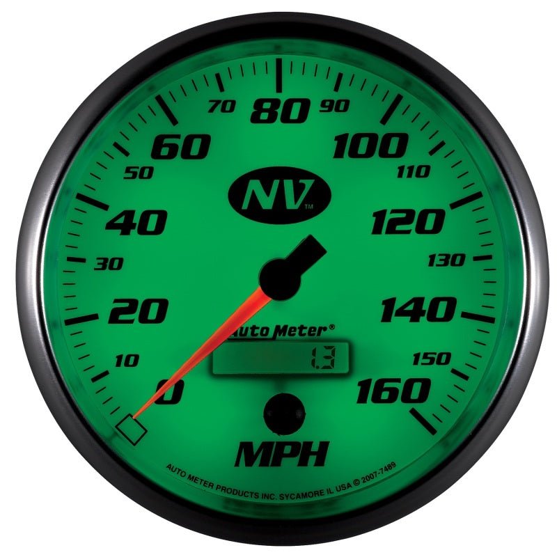 AutoMeter - AutoMeter Gauge Speedometer 5in. 160MPH Elec. Programmable NV - Demon Performance