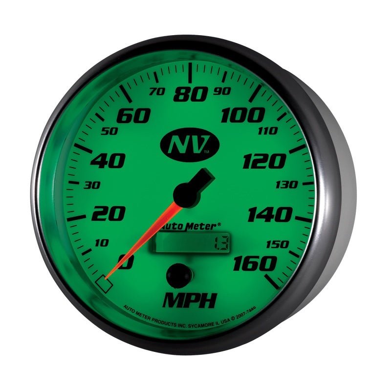 AutoMeter - AutoMeter Gauge Speedometer 5in. 160MPH Elec. Programmable NV - Demon Performance
