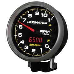 AutoMeter - AutoMeter Gauge Tach 5in. 11K RPM Pedestal Datalogging Ultimate IIi Playback Black - Demon Performance