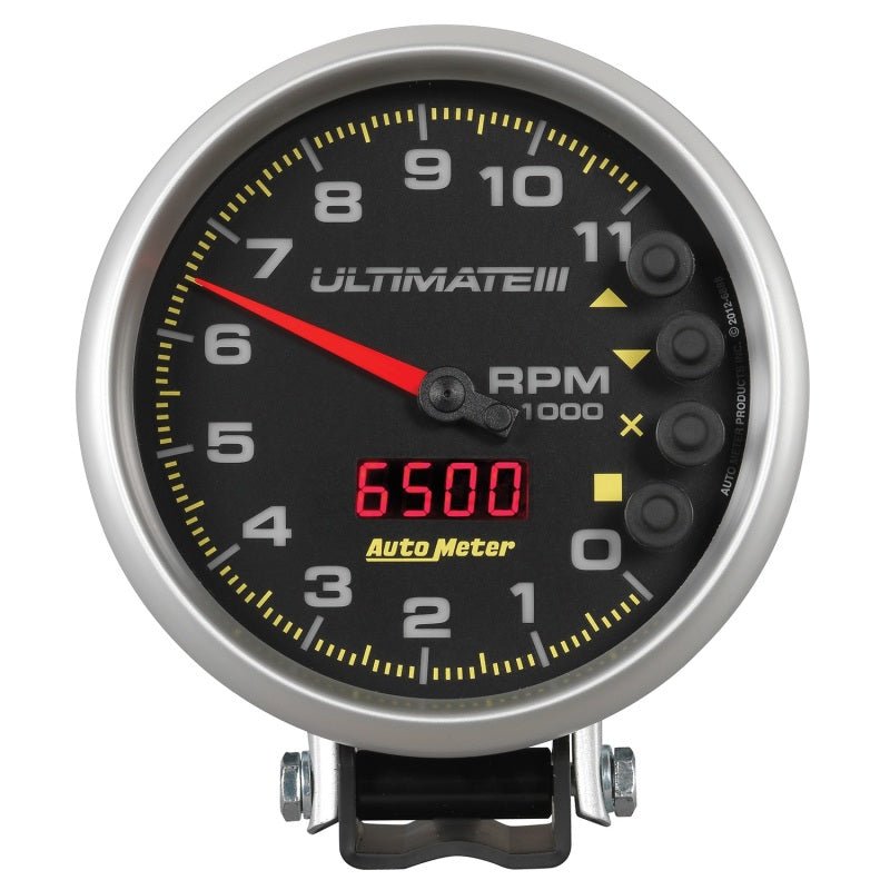 AutoMeter - AutoMeter Gauge Tach 5in. 11K RPM Pedestal Datalogging Ultimate IIi Playback Black - Demon Performance