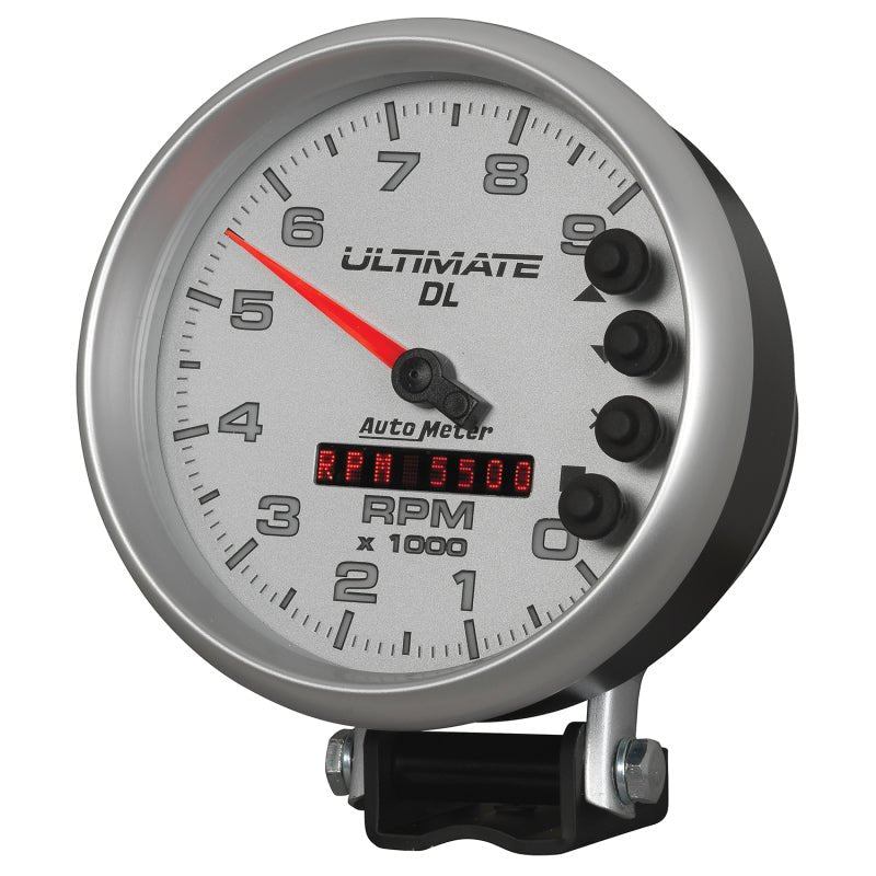 AutoMeter - AutoMeter Gauge Tach 5in. 9K RPM Pedestal Datalogging Ultimate Dl Playback Silver - Demon Performance