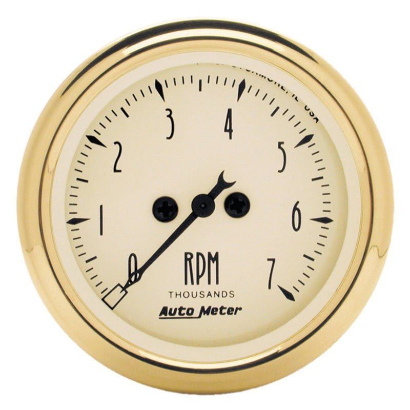 AutoMeter - AutoMeter Gauge Tachometer 2-1/16in. 7K RPM In-Dash Golden Oldies - Demon Performance
