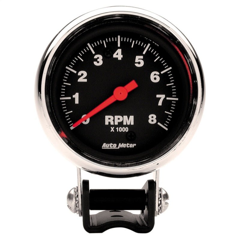 AutoMeter - AutoMeter Gauge Tachometer 2-5/8in. 8K RPM Pedestal Traditional Chrome - Demon Performance