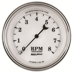 AutoMeter - AutoMeter Gauge Tachometer 3-3/8in. 8K RPM In-Dash Old Tyme White II - Demon Performance