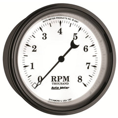 AutoMeter - AutoMeter Gauge Tachometer 3-3/8in. 8K RPM In-Dash Old Tyme White II - Demon Performance