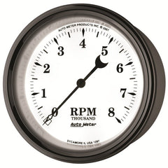AutoMeter - AutoMeter Gauge Tachometer 3-3/8in. 8K RPM In-Dash Old Tyme White II - Demon Performance