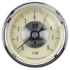 AutoMeter - AutoMeter Gauge Tachometer 3-3/8in. 8K RPM In-Dash Prestige Antq. Ivory - Demon Performance
