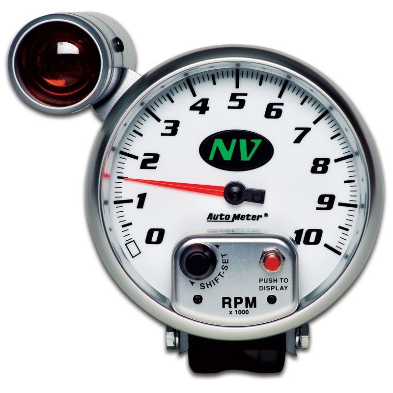 AutoMeter - AutoMeter Gauge Tachometer 5in. 10K RPM Pedestal W/ Ext. Shift-Lite NV - Demon Performance