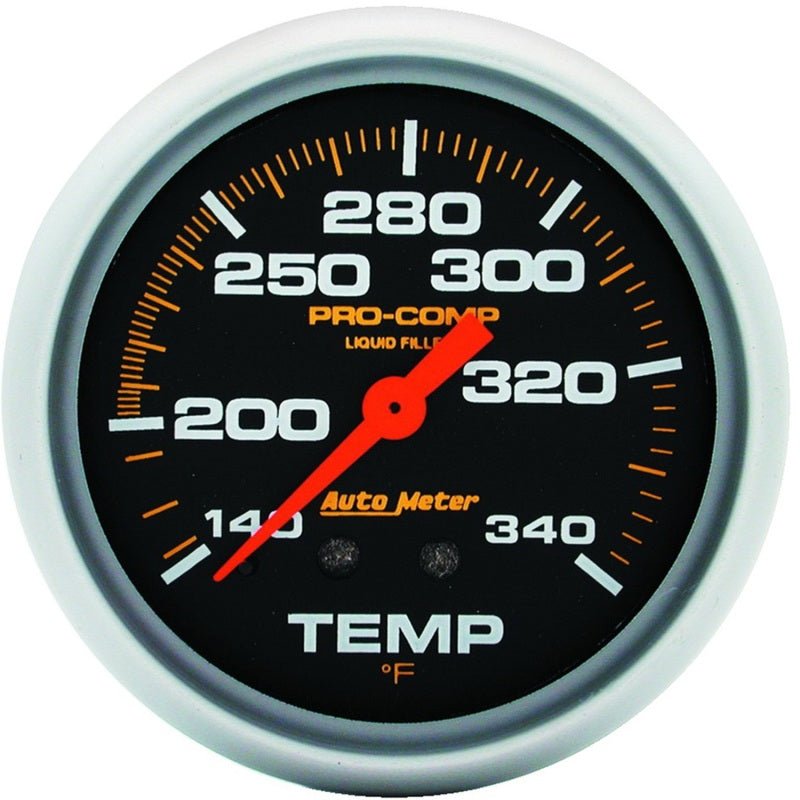 AutoMeter - AutoMeter Gauge Temperature 2-5/8in. 140-280 Deg. F Liquid Filled Mech 8ft. Pro-Comp - Demon Performance