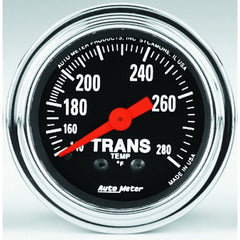AutoMeter - AutoMeter Gauge Trans Temp 2-1/16in. 140-280 Deg. F Mechanical 8ft. Traditional Chrome - Demon Performance