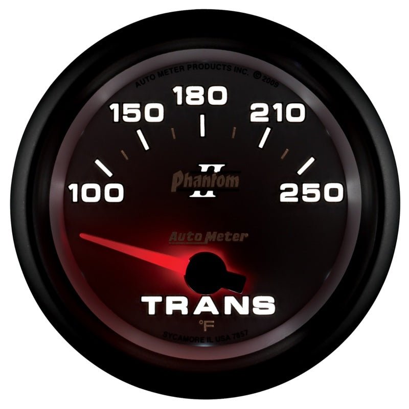 AutoMeter - AutoMeter Gauge Transmission Temp 2-5/8in. 100-250 Deg. F Electric Phantom II - Demon Performance