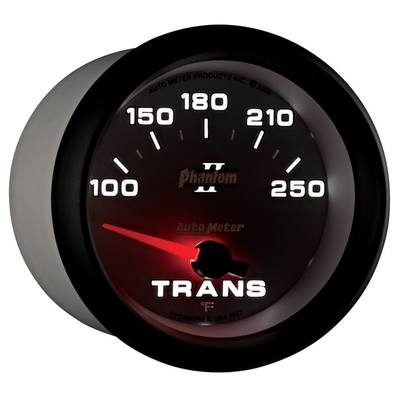 AutoMeter - AutoMeter Gauge Transmission Temp 2-5/8in. 100-250 Deg. F Electric Phantom II - Demon Performance