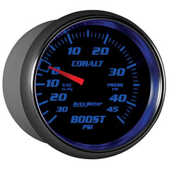 AutoMeter - AutoMeter Gauge Vac/Boost 2-5/8in. 30Inhg-45PSI Mechanical Cobalt - Demon Performance