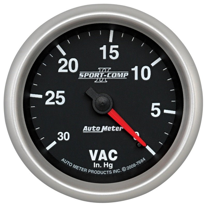 AutoMeter - AutoMeter Gauge Vacuum 2-5/8in. 30Inhg Mechanical Sport-Comp II - Demon Performance