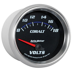 AutoMeter - AutoMeter Gauge Voltmeter 2-5/8in. 18V Electric Cobalt - Demon Performance
