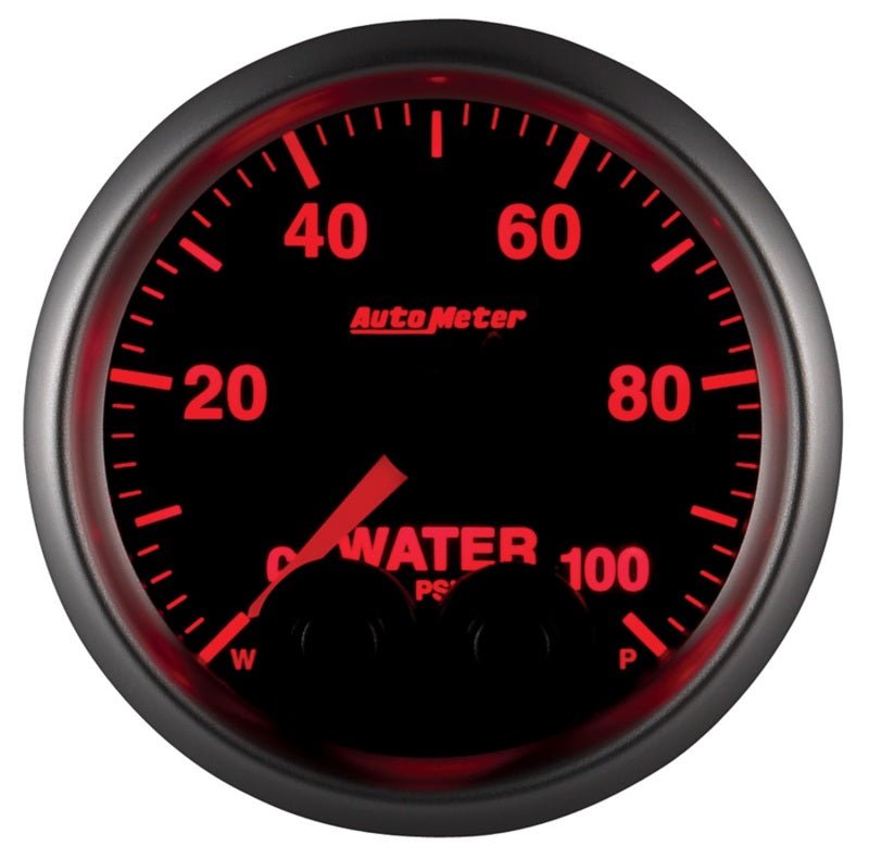 AutoMeter - AutoMeter Gauge Water Press 2-1/16in. 100PSI Stepper Motor W/Peak & Warn Elite - Demon Performance