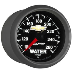 AutoMeter - AutoMeter Gauge Water Temp 2-1/16in. 100-260 Deg. F Digital Stepper Motor Chevy Gold Bowtie - Demon Performance