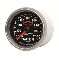 AutoMeter - AutoMeter Gauge Water Temp 2-1/16in. 100-260 Deg. F Digital Stepper Motor Chevy Red Bowtie Black - Demon Performance