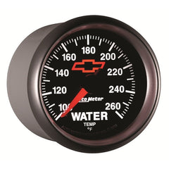 AutoMeter - AutoMeter Gauge Water Temp 2-1/16in. 100-260 Deg. F Digital Stepper Motor Chevy Red Bowtie Black - Demon Performance