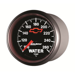 AutoMeter - AutoMeter Gauge Water Temp 2-1/16in. 100-260 Deg. F Digital Stepper Motor Chevy Red Bowtie Black - Demon Performance