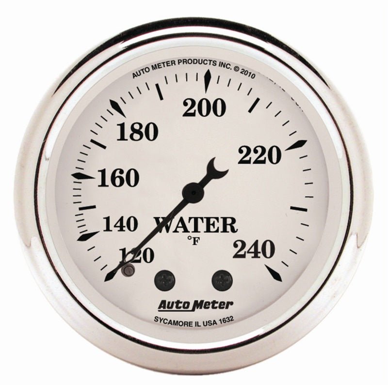AutoMeter - AutoMeter Gauge Water Temp 2-1/16in. 120-240 Deg. F Mech Old Tyme White - Demon Performance