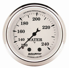 AutoMeter - AutoMeter Gauge Water Temp 2-1/16in. 120-240 Deg. F Mech Old Tyme White - Demon Performance