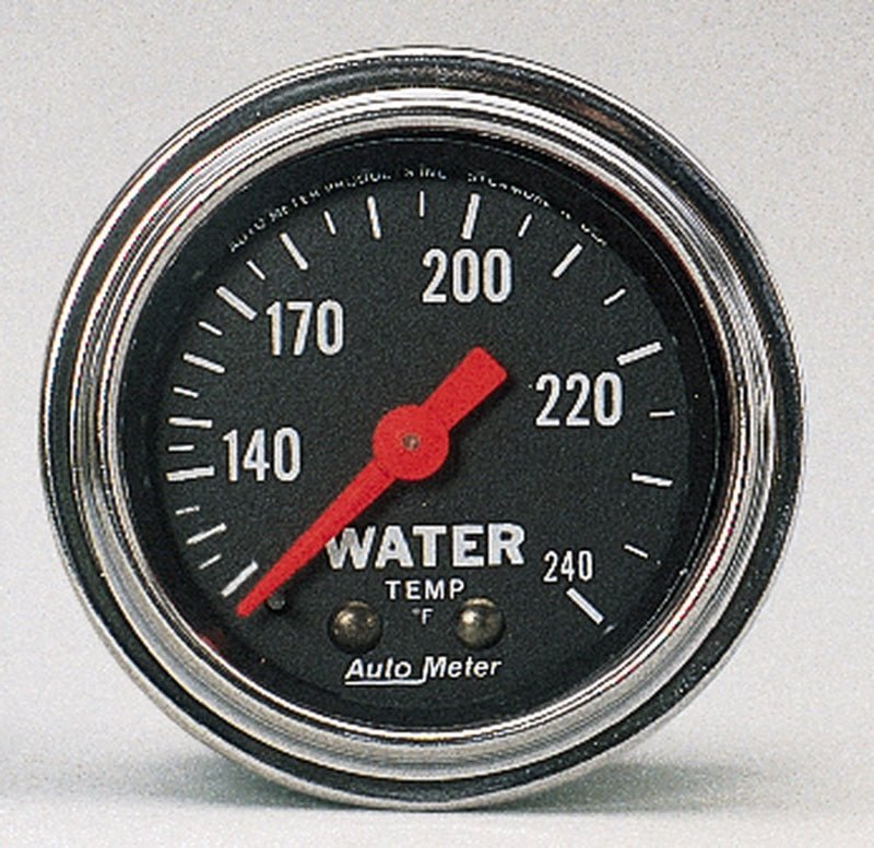 AutoMeter - AutoMeter Gauge Water Temp 2-1/16in. 120-240 Deg. F Mechanical Traditional Chrome - Demon Performance