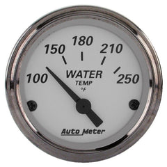AutoMeter - AutoMeter Gauge Water Temp 2-1/16in. 250 Deg. F Elec American Platinum - Demon Performance