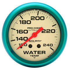 AutoMeter - AutoMeter Gauge Water Temp 2-5/8in. 120-240 Deg. F Mech. Glow In The Dark Ultra-Nite - Demon Performance
