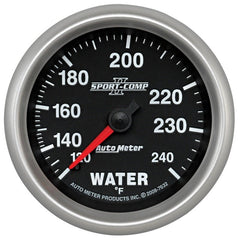AutoMeter - AutoMeter Gauge Water Temp 2-5/8in. 120-240 Deg. F Mechanical Sport-Comp II - Demon Performance