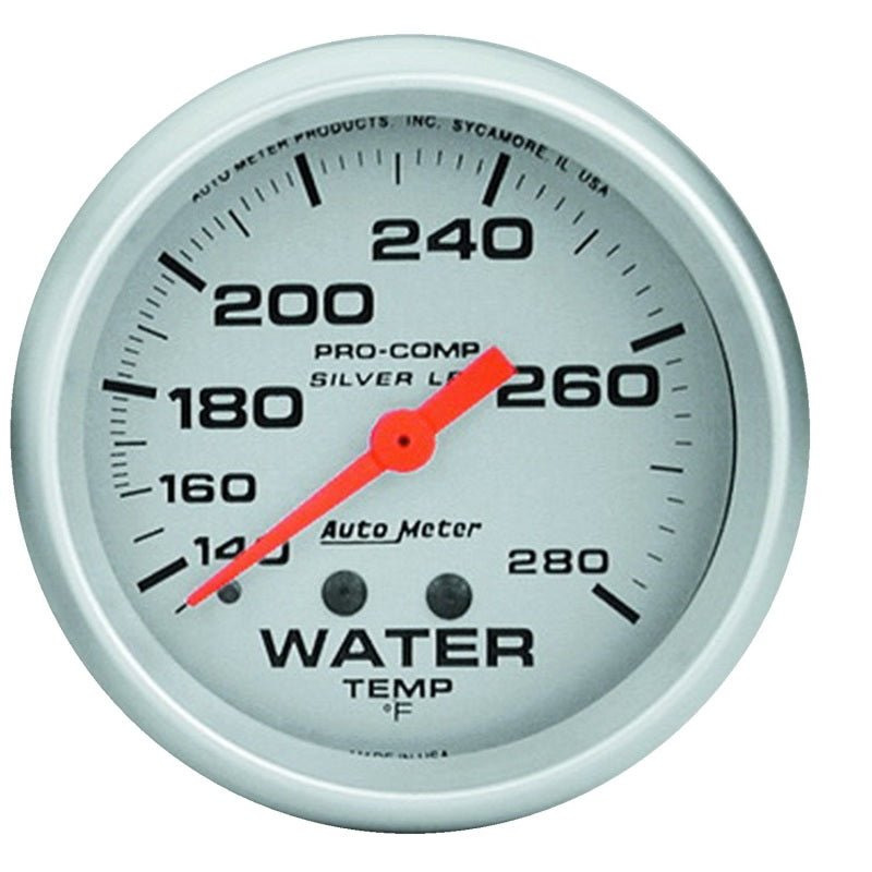 AutoMeter - AutoMeter Gauge Water Temp 2-5/8in. 140-280 Deg. F Liquid Filled Mech Ultra-Lite - Demon Performance