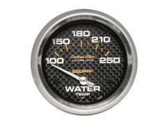 AutoMeter - AutoMeter Gauge Water Temp 2-5/8in (66.7mm) 100-250F Electric Carbon Fiber - Demon Performance