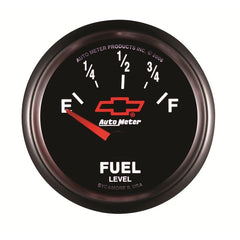 AutoMeter - Autometer GM Bowtie Black 2-1/16 Fuel Level, 0-90 , Air-Core 8-18V - Demon Performance