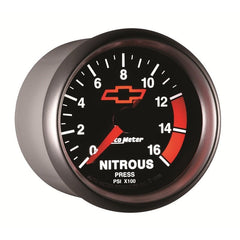 AutoMeter - Autometer GM Bowtie Black 2-1/16in 0-1600 PSI Nitrous Pressure - Digital Stepper Motor - Demon Performance