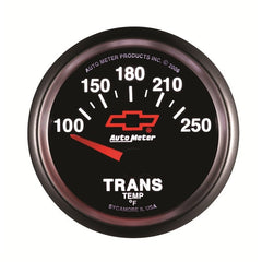 AutoMeter - Autometer GM Bowtie Black 2-1/16in 100-250 Degree F Electronic Transmission Temperature Gauge - Demon Performance