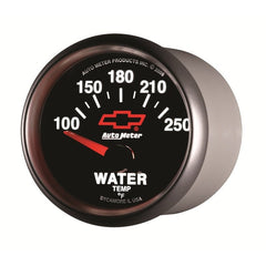 AutoMeter - Autometer GM Bowtie Black 2-1/16in 100-250 F Pedestal Electronic Water Temp Gauge - Demon Performance