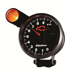 AutoMeter - Autometer GM Bowtie Black 5in 10000 RPM Pedestal Electronic Tachometer w/ Ext Shift Light - Demon Performance