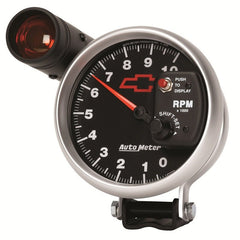 AutoMeter - Autometer GM Bowtie Black 5in 10000 RPM Pedestal Electronic Tachometer w/ Ext Shift Light - Demon Performance