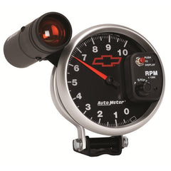 AutoMeter - Autometer GM Bowtie Black 5in 10000 RPM Pedestal Electronic Tachometer w/ Ext Shift Light - Demon Performance