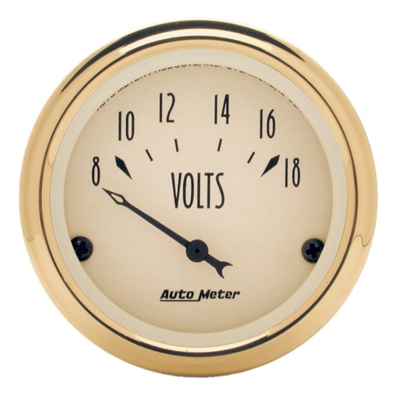 AutoMeter - AutoMeter Golden Oldies 2-1/16in 18V Voltmeter Gauge - Demon Performance
