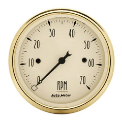 AutoMeter - AutoMeter Golden Oldies 3-1/8in 0-7k Tachometer Gauge - Demon Performance