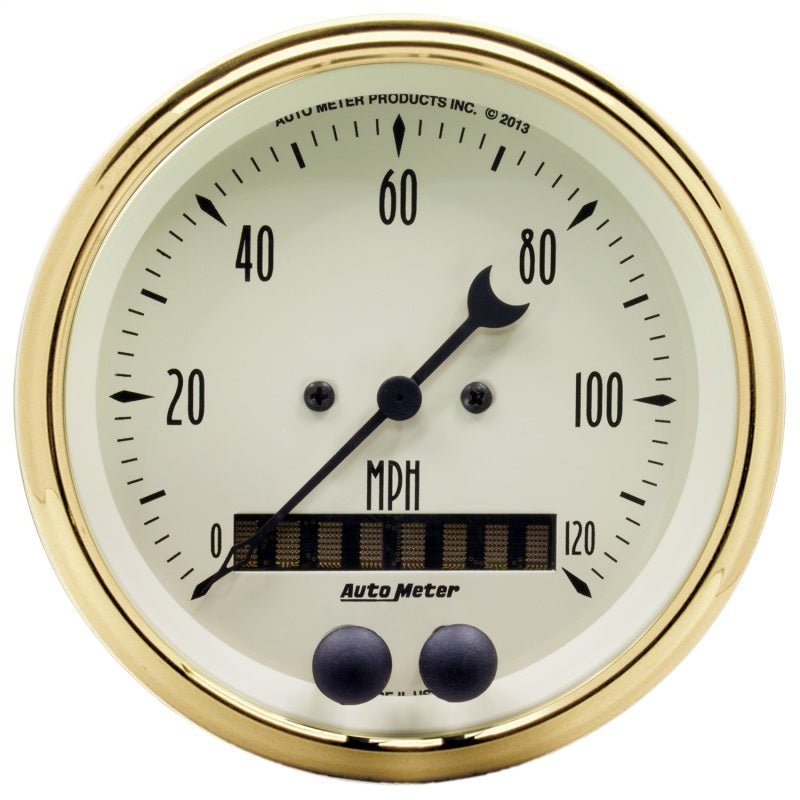 AutoMeter - AutoMeter Golden Oldies 3-3/8in 0-120MPH (GPS) Speedometer Gauge - Demon Performance