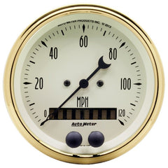 AutoMeter - AutoMeter Golden Oldies 3-3/8in 0-120MPH (GPS) Speedometer Gauge - Demon Performance