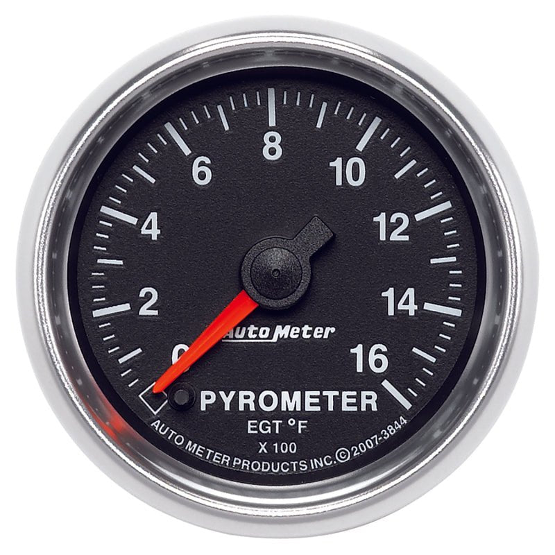 AutoMeter - Autometer GS 0-1600 degree F Full Sweep Electronic Pyrometer Gauge - Demon Performance