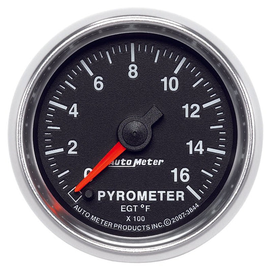 AutoMeter - Autometer GS 0-1600 degree F Full Sweep Electronic Pyrometer Gauge - Demon Performance
