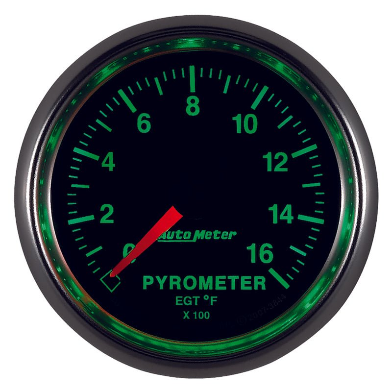 AutoMeter - Autometer GS 0-1600 degree F Full Sweep Electronic Pyrometer Gauge - Demon Performance