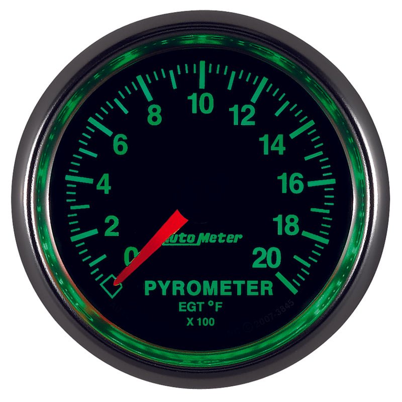 AutoMeter - Autometer GS 0-2000 degree F Full Sweep Electronic Pyrometer Gauge - Demon Performance