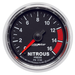 AutoMeter - Autometer GS 2 1/16in. 1600PSI Nitrous Fuel Pressure Gauge - Demon Performance