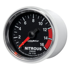 AutoMeter - Autometer GS 2 1/16in. 1600PSI Nitrous Fuel Pressure Gauge - Demon Performance